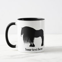Personalized Friesian Horse Illustration