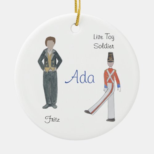 Personalized FritzSoliderFlower Nutcracker Ceram Ceramic Ornament