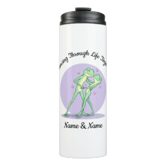 Personalized Frog Couple Thermal Tumbler