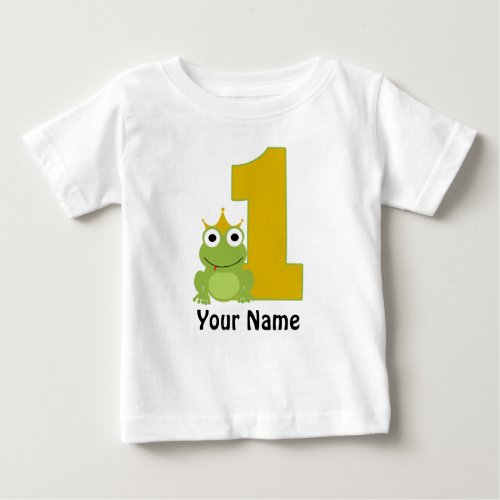 Personalized Frog First BIrthday Shirt