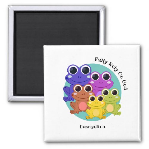 Personalized FROG Fully Rely On God Magnet