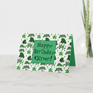Personalized Frog Greetings Card