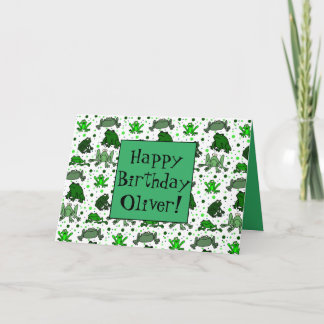 Personalized Frog Greetings Card