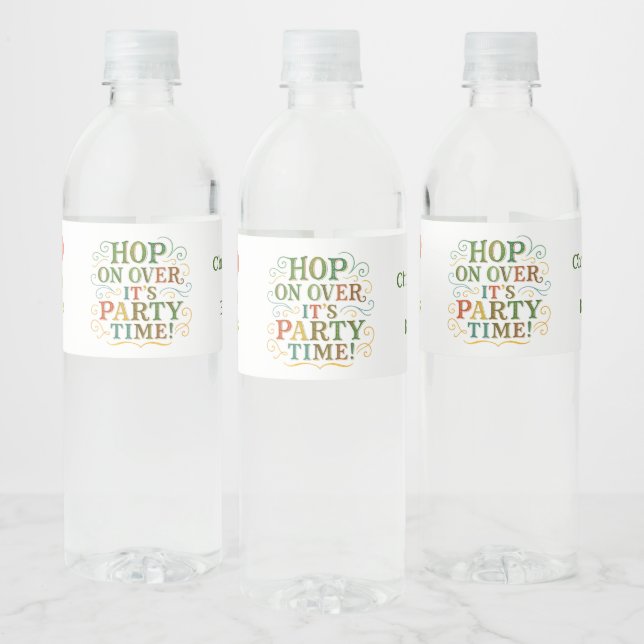 Personalized Frog Toddler Kids Boy Girl Birthday Water Bottle Label (Bottles)