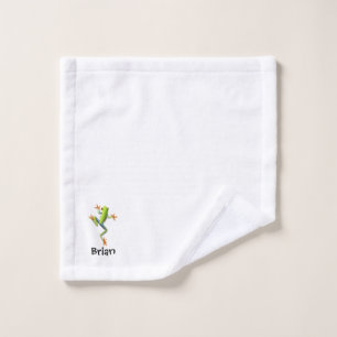 Personalized Frog Wash Cloth