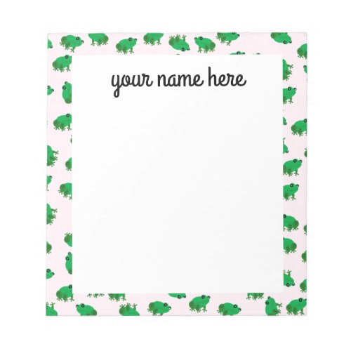 Personalized Frogs Notepad