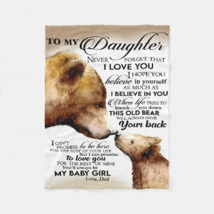 Personalized From Father To Daughter I Hope You Be Fleece Blanket