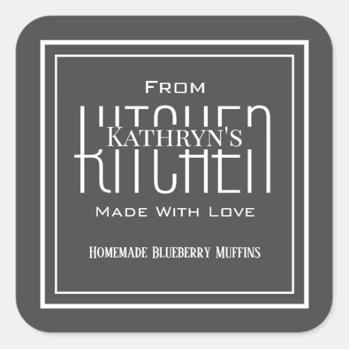 Personalized From Kitchen Homemade Food Label