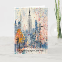 Personalized From NYC Christmas Illustration