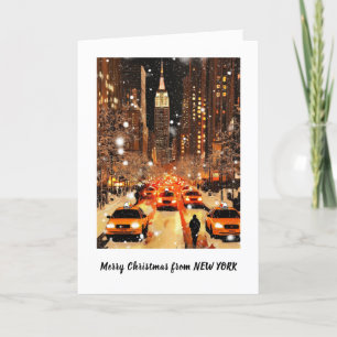 Personalized From NYC Manhattan Christmas card