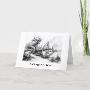 Personalized From San Francisco Golden Gate Bridge Holiday Card
