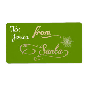 Personalized From Santa Christmas Label