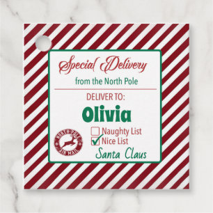 Personalized from Santa Gift Tags for Kids
