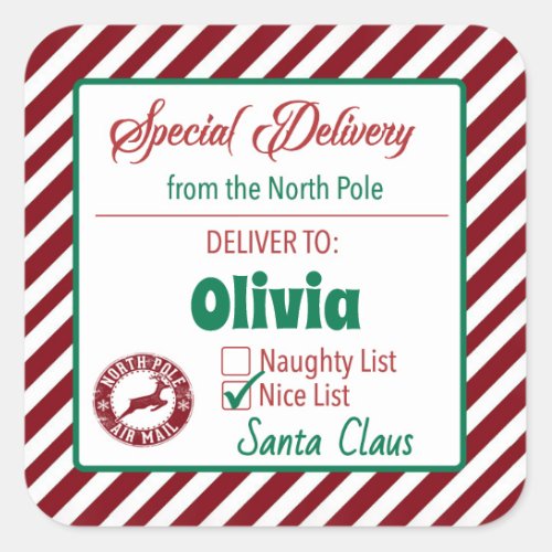 Personalized from Santa Gift Tags for Kids
