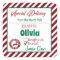 Personalized from Santa Gift Tags for Kids