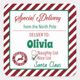 Personalized from Santa Gift Tags for Kids