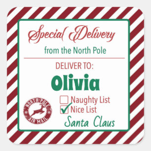 Personalized from Santa Gift Tags for Kids