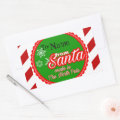 Personalized From Santa kids Christmas Rectangular Sticker | Zazzle
