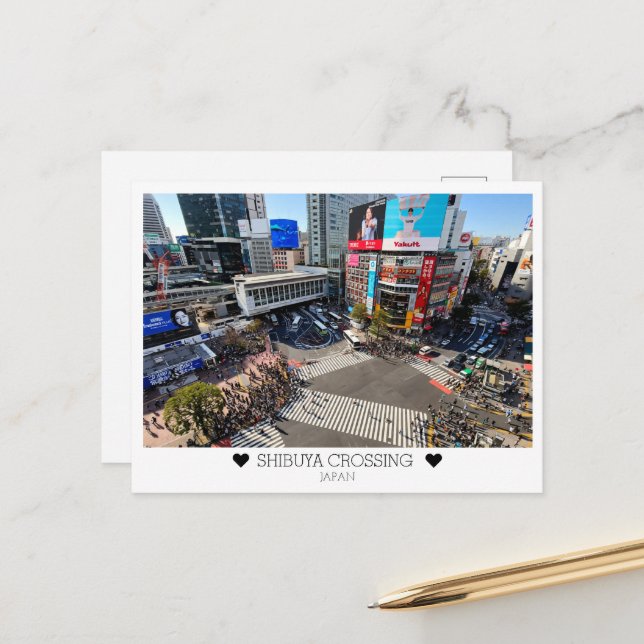 Personalized, From SHIBUYA CROSSING  with Love Postcard (Front/Back In Situ)