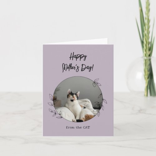 Personalized From the Cat Happy Mothers Day Card