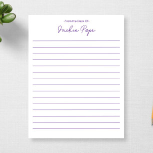 Personalized From the Desk Of 1st Anniversary Gift Notepad