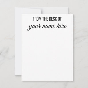 Desk Note Cards Zazzle