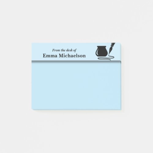 Personalized From the Desk of Office blue Post_it Notes