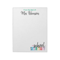 Personalized From the Desk of School Secretary