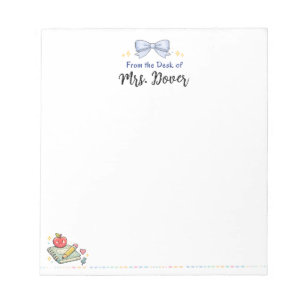 Personalized From the Desk of Teacher Notepad