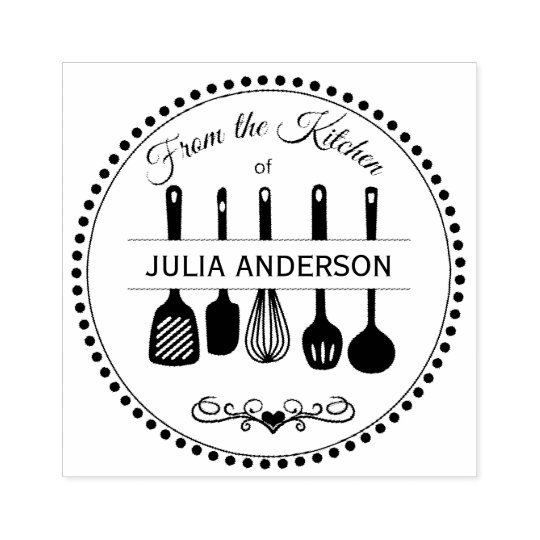 Personalized From the Kitchen Wood Stamp