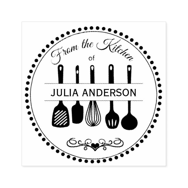 Personalized From the Kitchen Wood Stamp (Imprint)