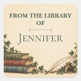 Personalized From the Library Of Bookplate
