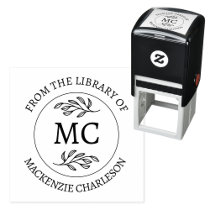 Personalized From the Library of Monogram Book Self-inking Stamp