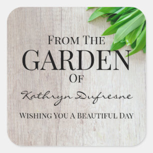 Personalized From Your Garden Vegetables Label