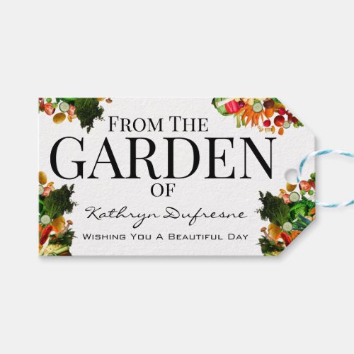 Personalized From Your Vegetable Garden Gift Tags