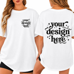 Personalized Front & Back Design Custom Logo  T-Shirt