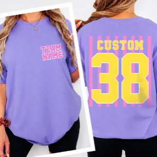 Personalized Front Back sport Team T-Shirt