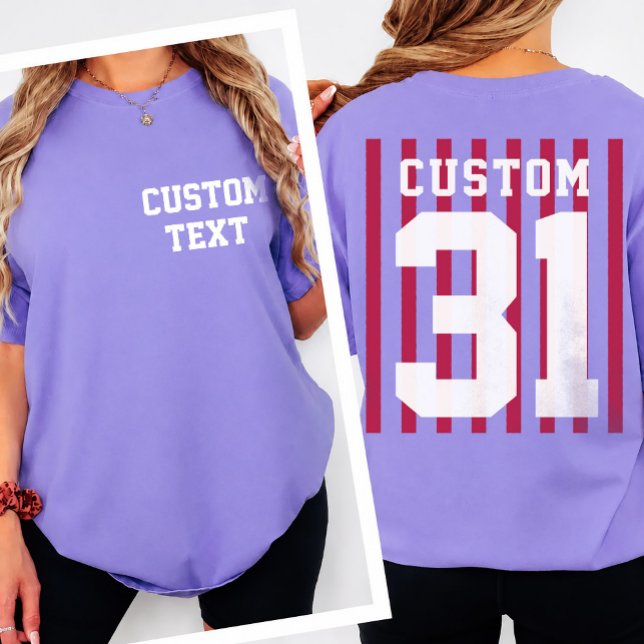 Personalized Front Back Team Name Number T-Shirt (Creator Uploaded)
