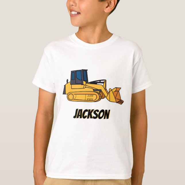 Personalized Front-end Loader Construction Vehicle T-Shirt (Front)