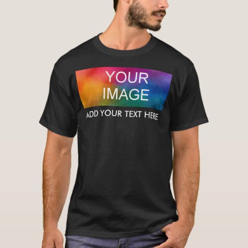 Personalized Front Print Add Your Text Image Mens T_Shirt