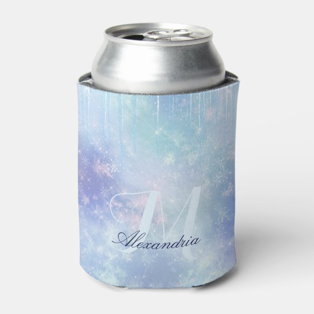 Personalized Frozen Icicles Can Cooler (Can Front)