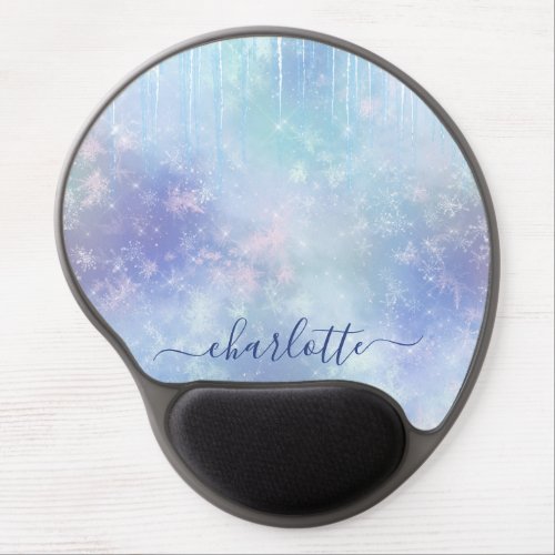 Personalized Frozen Icicles Gel Mouse Pad