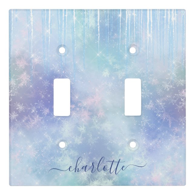 Personalized Frozen Icicles Light Switch Cover (Front)
