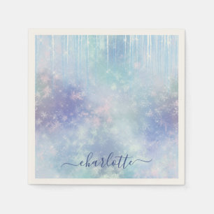 Personalized Frozen Icicles Napkins