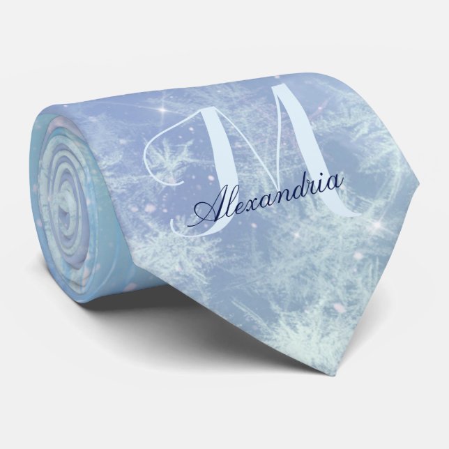 Personalized Frozen Icicles Neck Tie (Rolled)