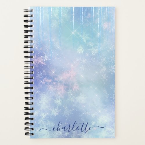 Personalized Frozen Icicles Notebook