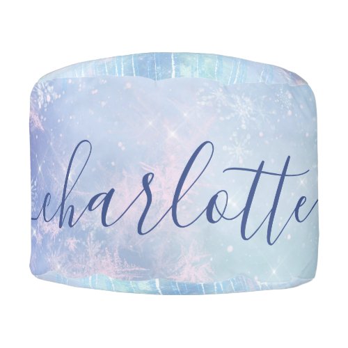 Personalized Frozen Icicles Pouf