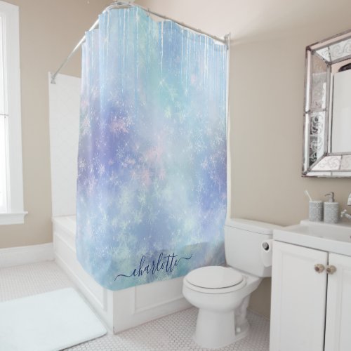Personalized Frozen Icicles Shower Curtain