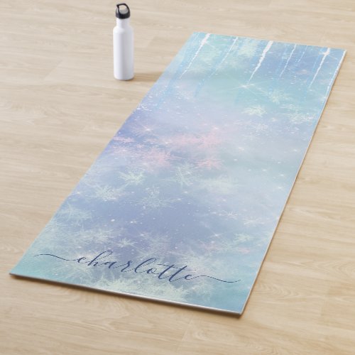Personalized Frozen Icicles Yoga Mat
