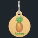 Personalized Fruity Tropical Hawaiian Pineapple Pet Tag<br><div class="desc">Pet tag features an original marker illustration of a tropical pineapple. Simply personalize with your information for a unique pet tag!

Don't see what you're looking for? Need help with customization? Contact Rebecca to have something designed just for you.</div>